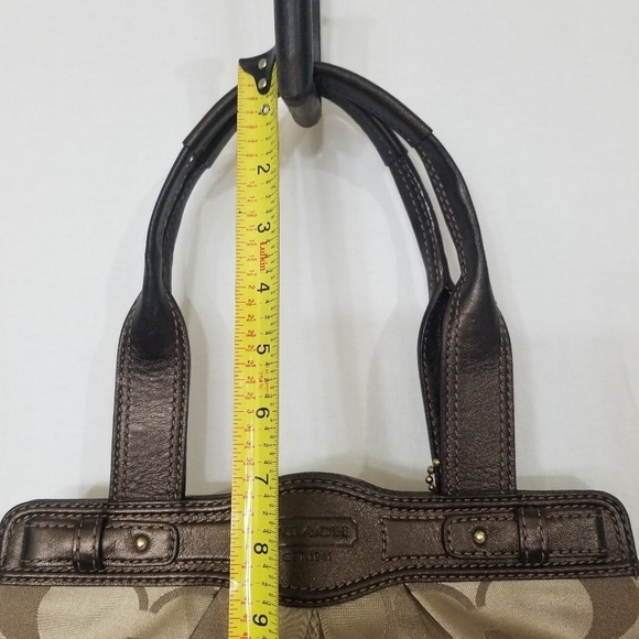Coach Khaki Copper Sateen Turnlock Satchel - Picture 10 of 11